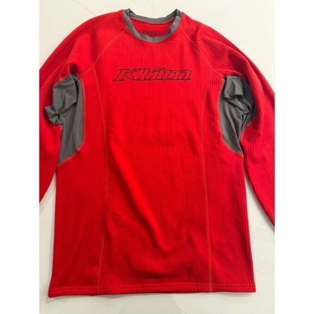 Klim Aggressor 3.0 Long Sleeve Base Layer Red Gray Medium‎ Motorcycle Motocross